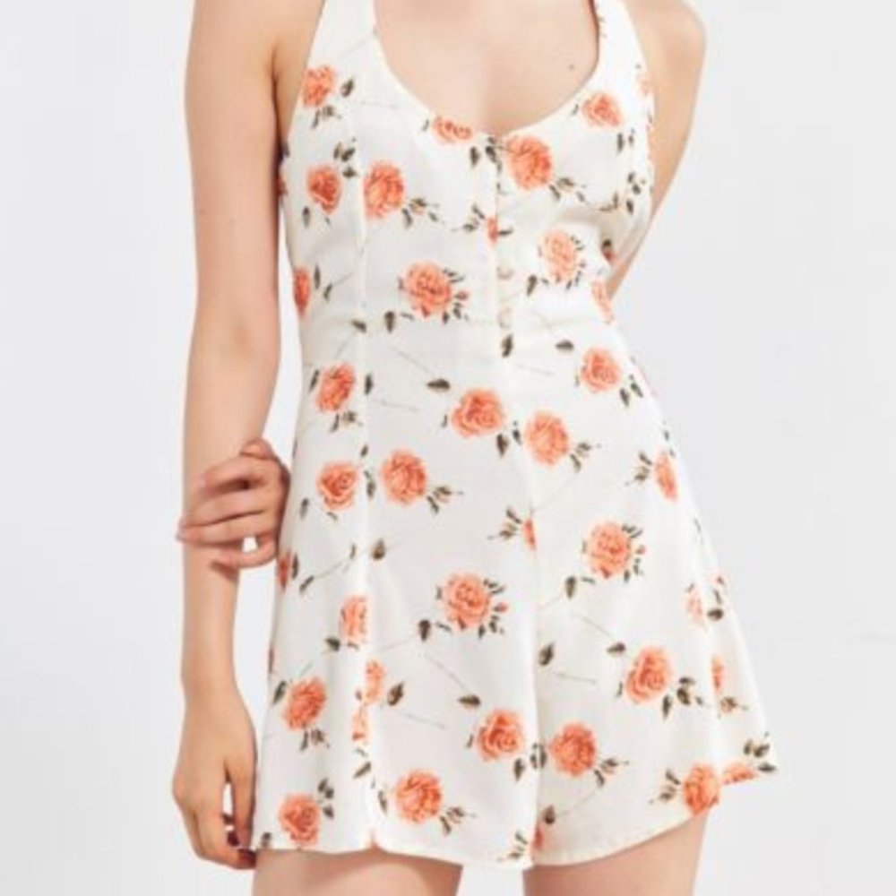 White floral romper